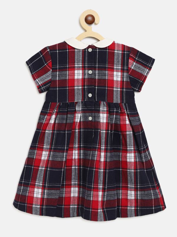 Red and Navy Checkered Dress image number null